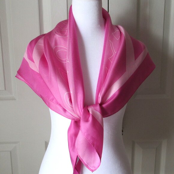 Breast Cancer 100% Silk SCARF Pink American Cancer Society - Picture 9 of 9